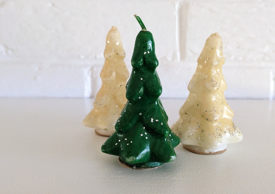 Vintage GURLEY Christmas Tree Candles SET of 3 3 Etsy