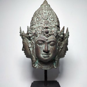 Four Faced Brahma Headed Statue, Brahma God, Brahma Statue, Hindu God, Antique Brahma God, Brahma Idol, Home Decor, 17.7 inch