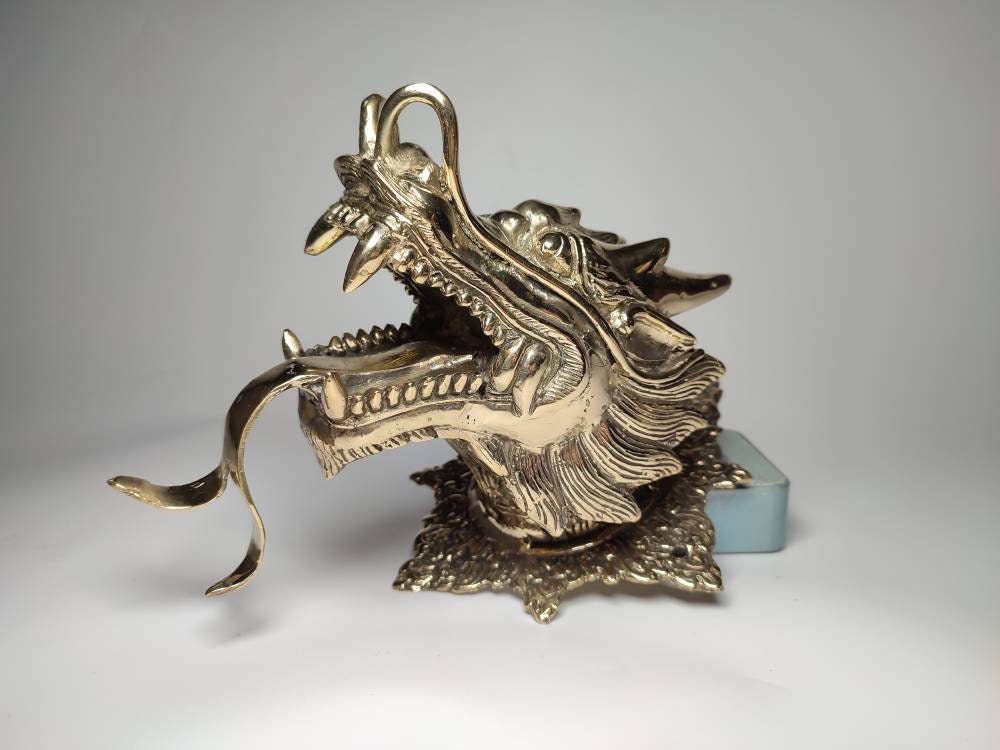  VILLCASE Brass Dragon Pendant Brass Dragon Statue