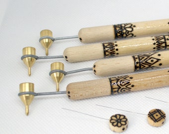 Set of 4 kistkas, Kistky set, Pysanky Wax Resist Tools, Easter egg writing tools, Ukrainian egg decorating kit, Pysanky supplies