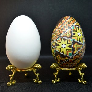 Pack of 6 empty goose eggs, Real blown out eggs, Pysanky supplies, Emptied eggs for crafts, Hollow white goose eggs, Easter egg blanks