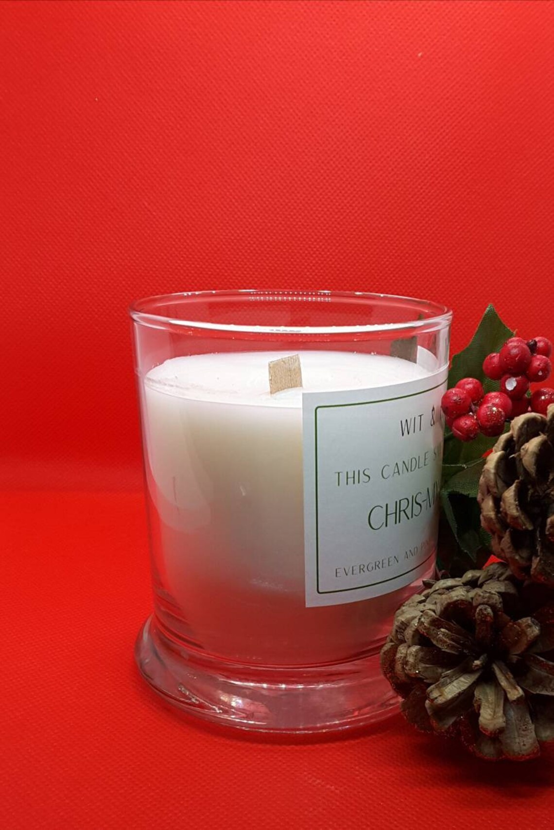 This candle smells like Chrismya. CHRISTMAS CANDLE. Etsy