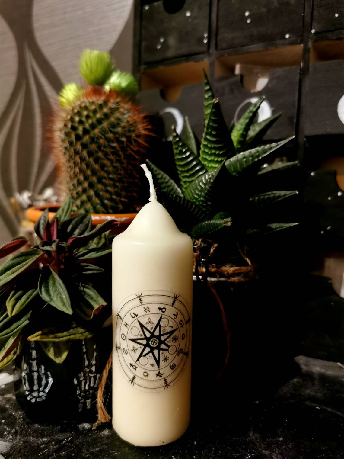 Wiccan candle goth candle pillar candles occult candle Etsy