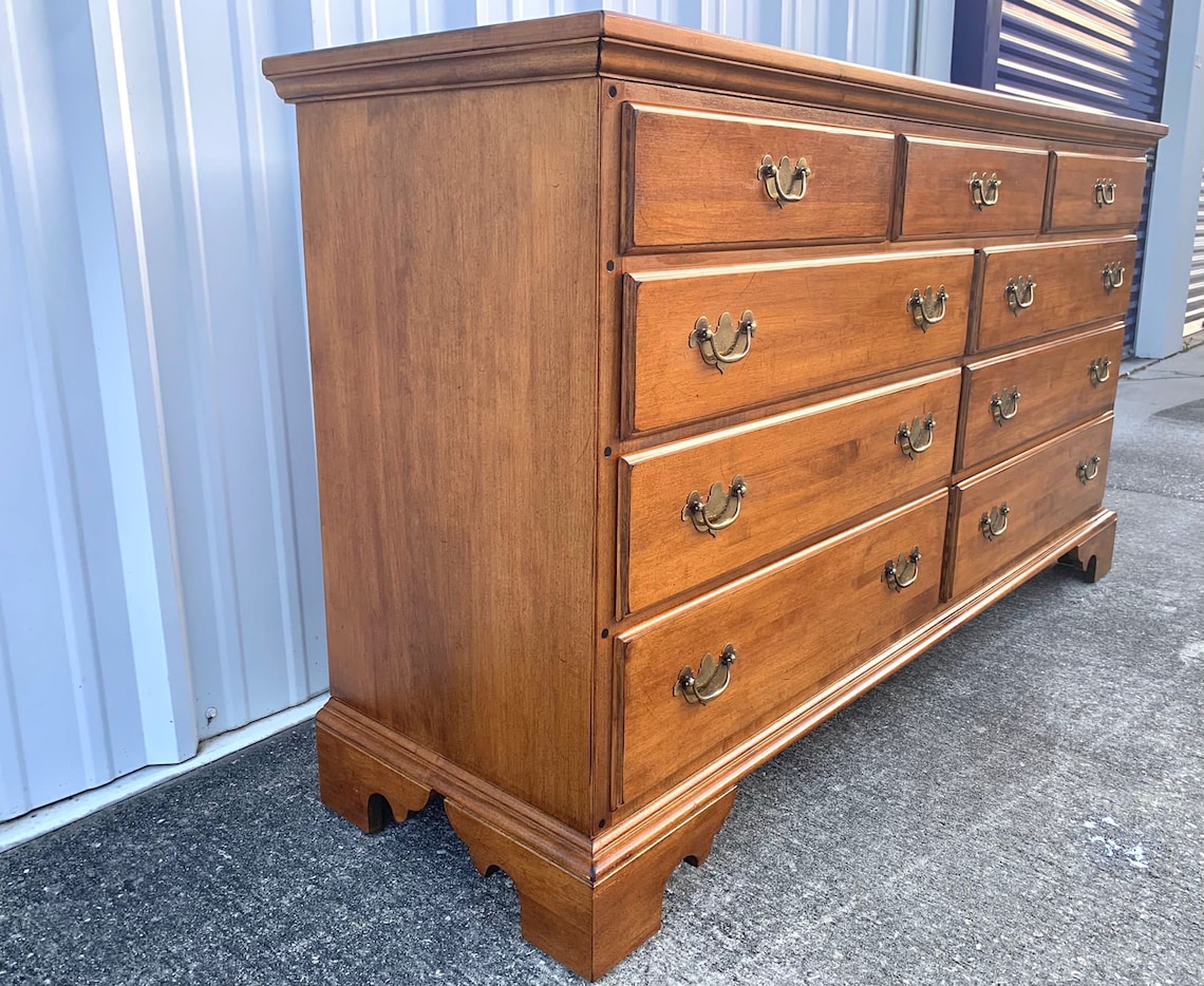 Ethan Allen Circa 1776 Collection Maple Dresser Etsy