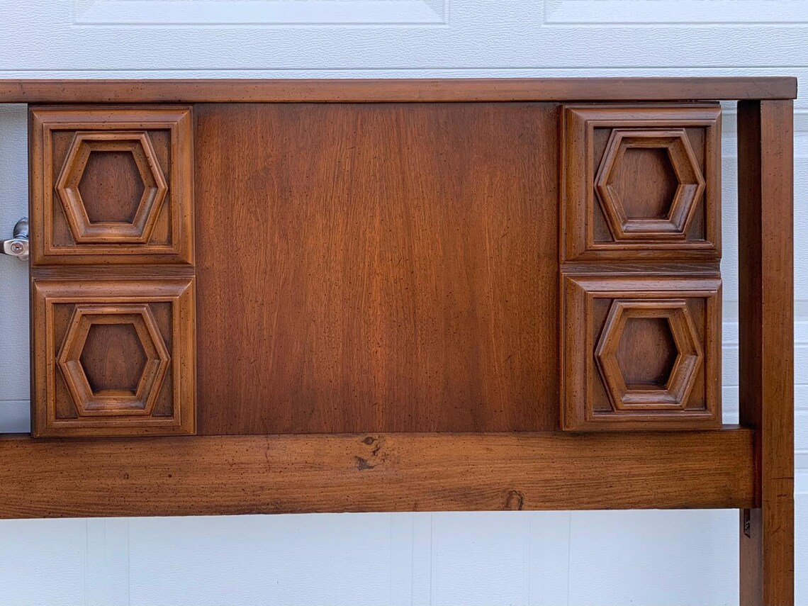 Walnut King Headboard Etsy