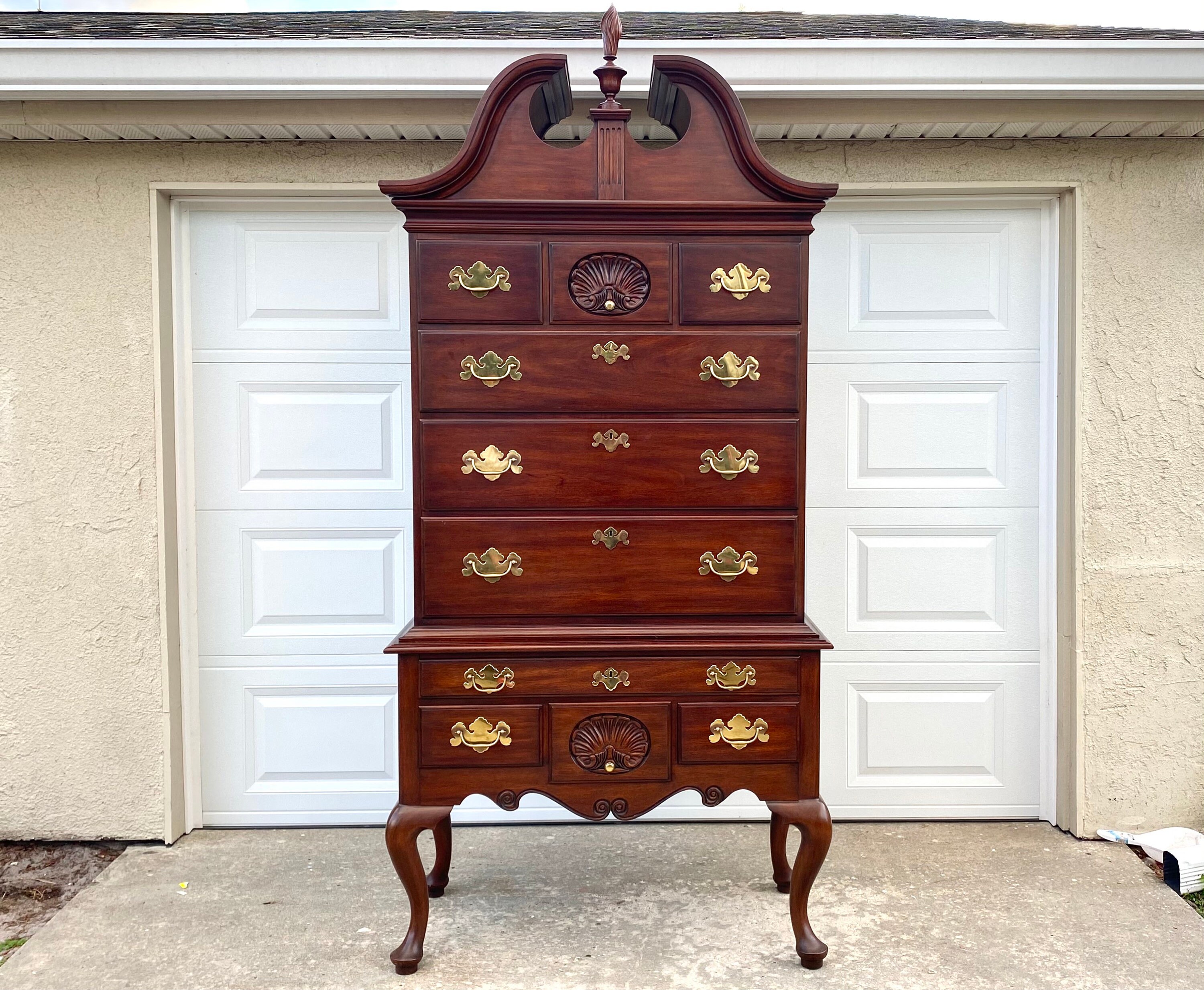 Henkel Harris Mahogany Highboy Dresser Etsy