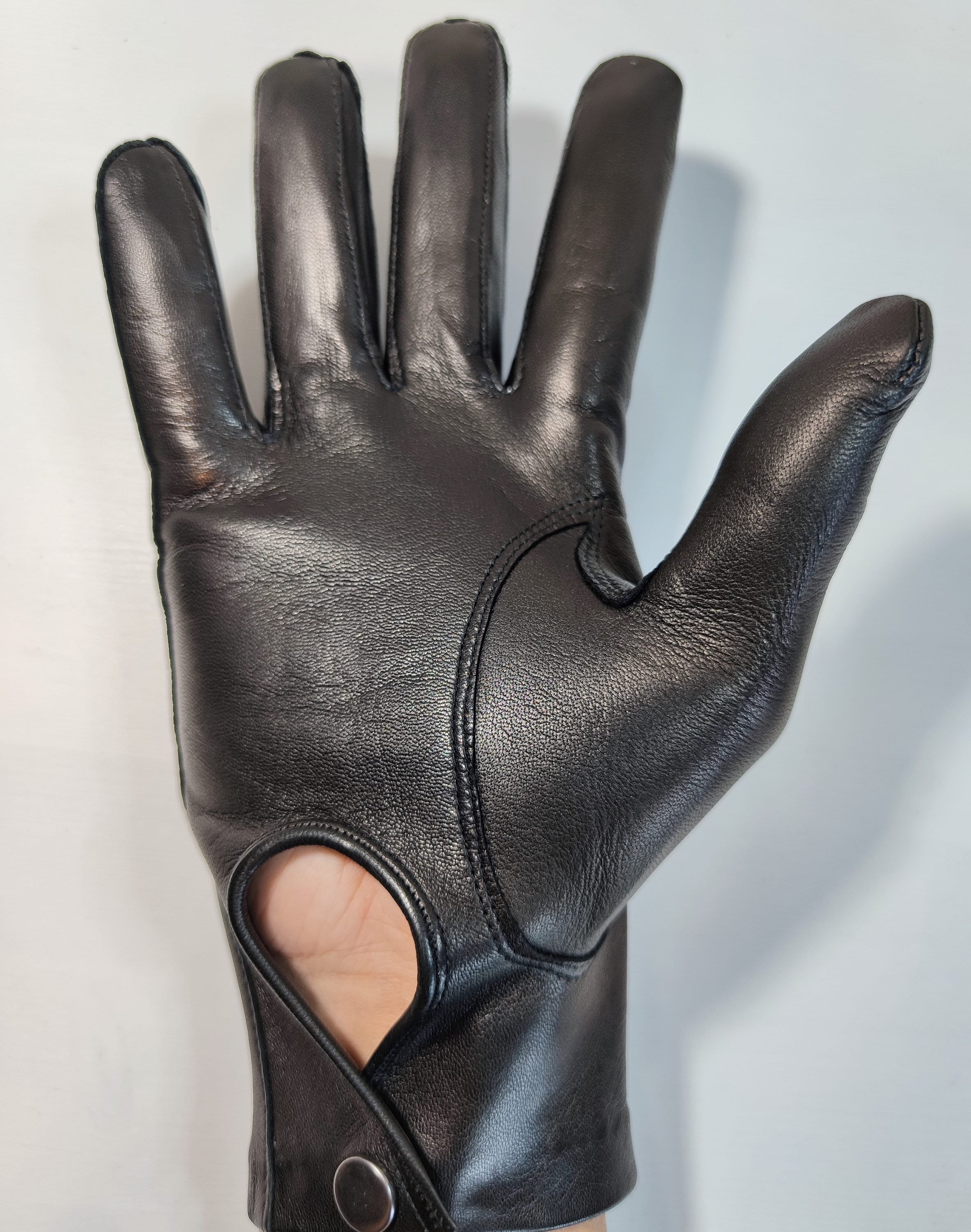 VTG made In Italy Leather Gloves Grey 7