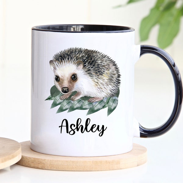 Personalized Hedgehog Mug, Hedgehog Gifts, Baby Hedgehog, Hedgehog Coffee Mug, Large Ceramic Mug, Gift for Women