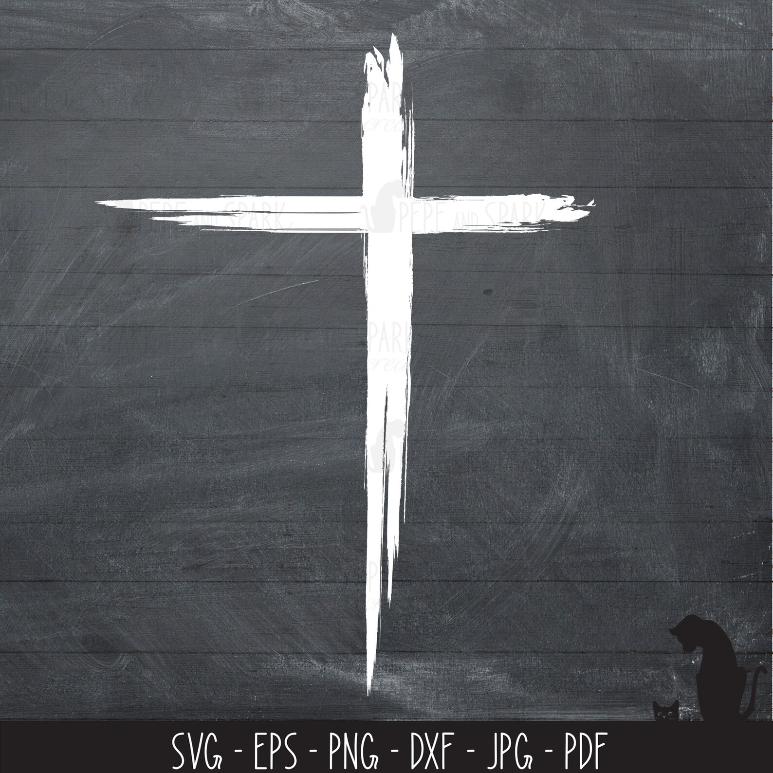 Grunge Cross SVG Rustic Cross Diy Vector Christian Cross Etsy