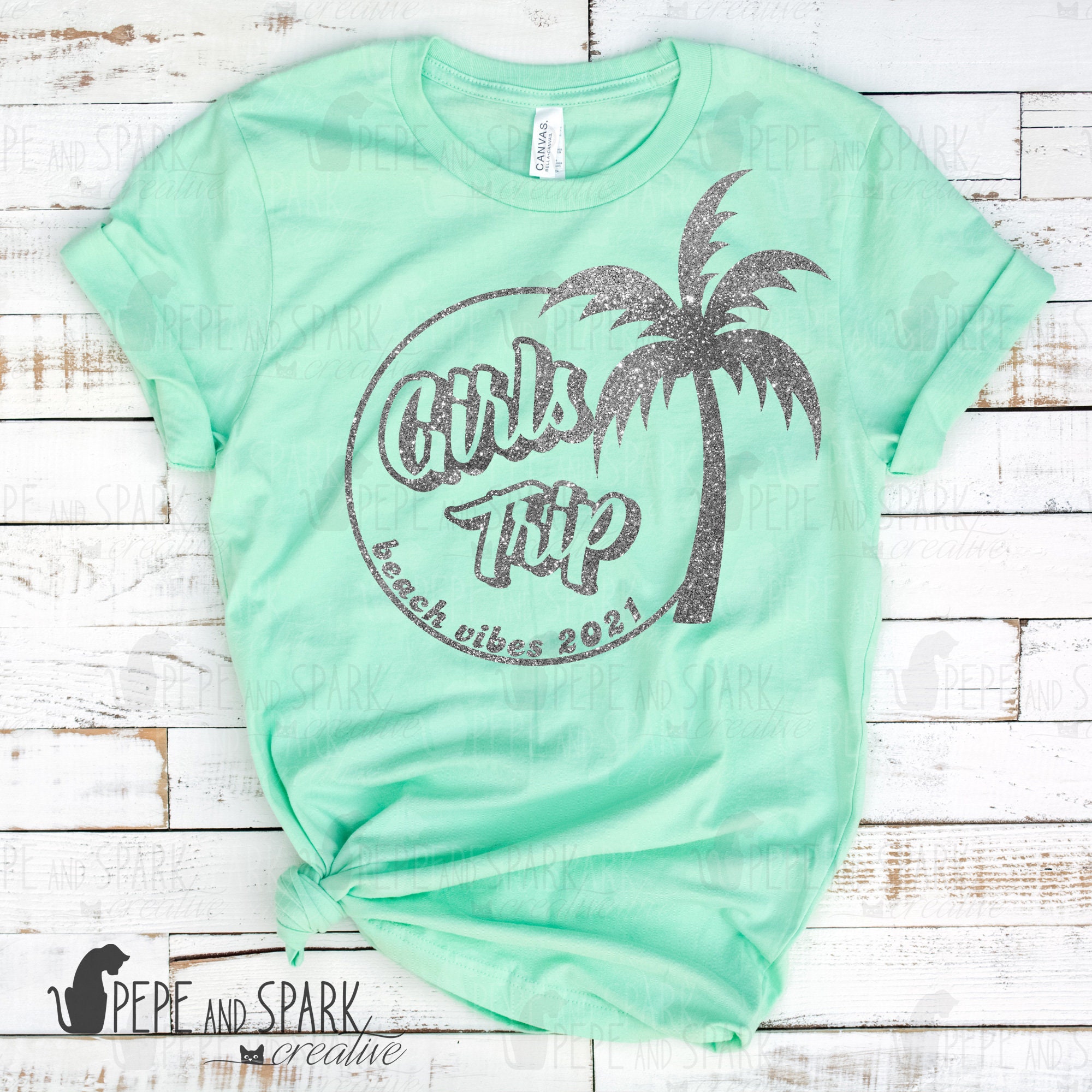 Girls Trip, Girl's Trip T-shirt, Beach Vibes, Girl Trip SVG, Beac…