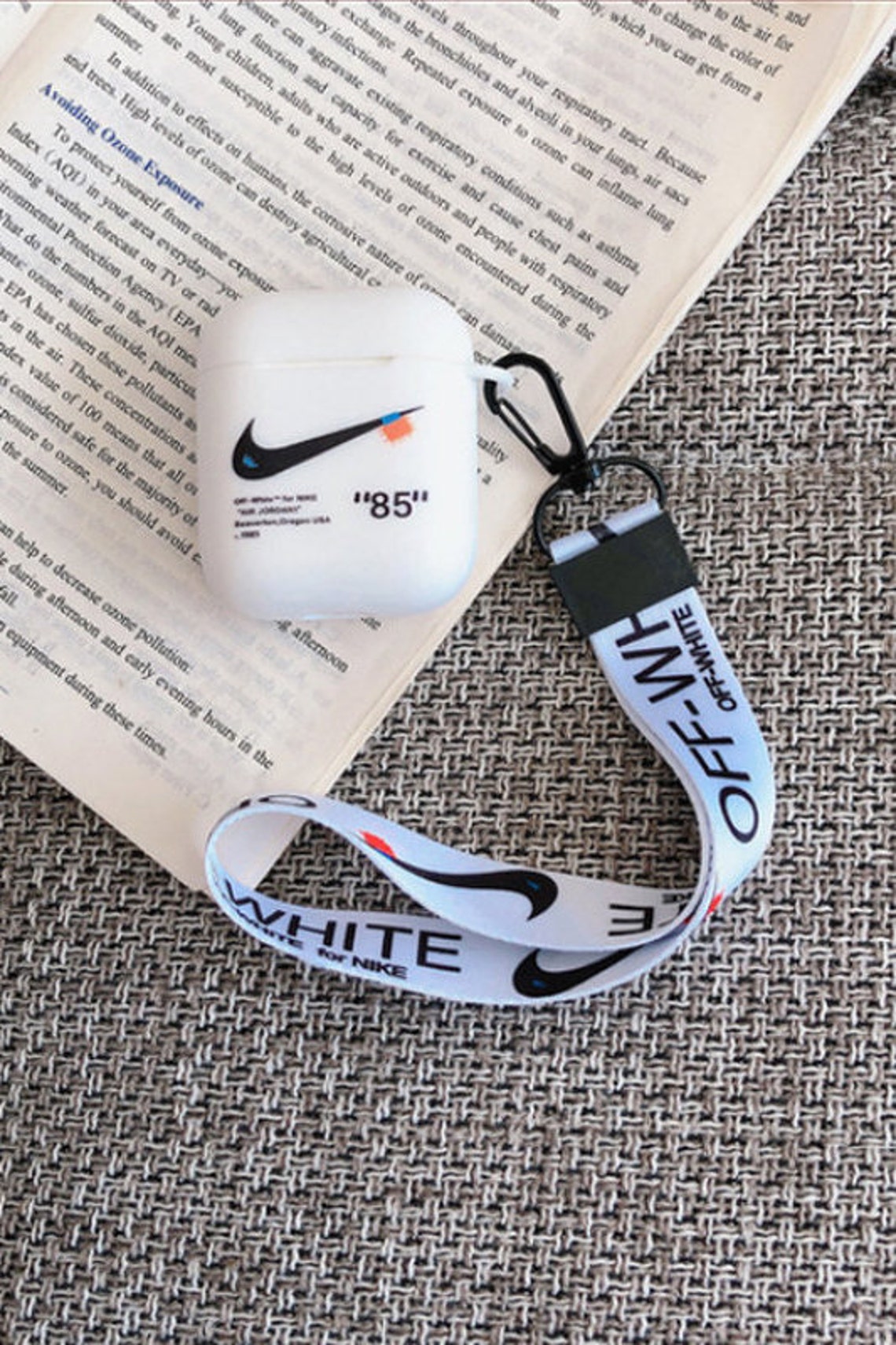 Nike Off-White Silicone airpod case | Etsy