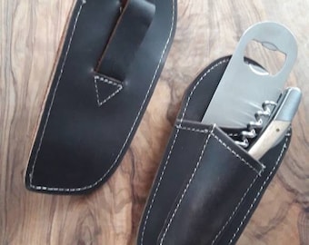 Funda para Barblade marrón, abridor de botellas, funda para cinturón, funda para Barblade, soporte para Barblade, bolso para camarero, cinturón para limonada Color: Marrón