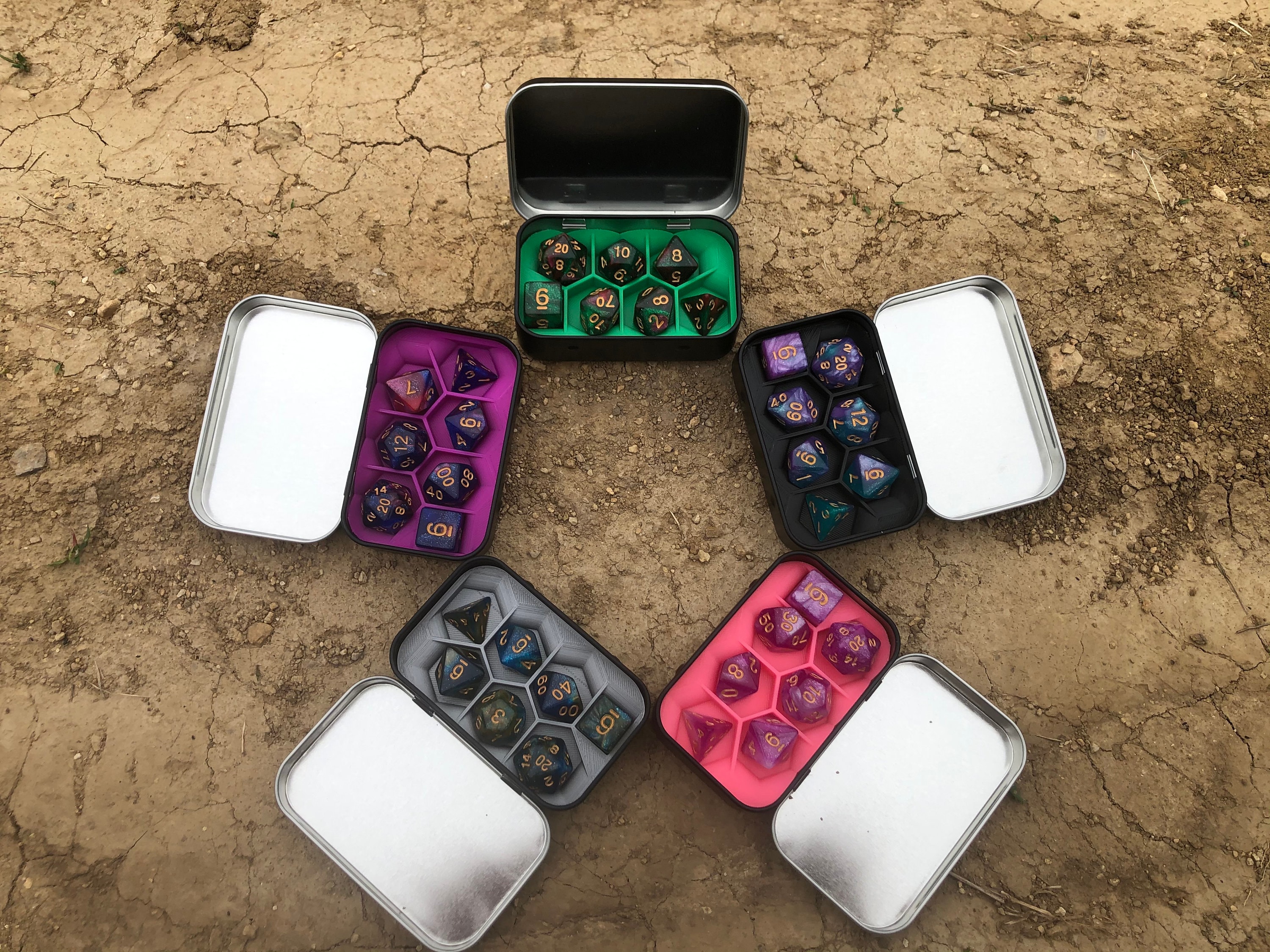 Dice holder for Dungeons and Dragons, D&D, Pathfinder, table top games, and RPG - now with color options