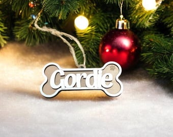 Personalized dog ornament, dog ornament, ornament, Christmas, holiday, gift, personalized gift, dog, puppy, animal, Xmas