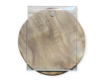 Rectangle glass ornament, 2.8" x 3.75" ornament, laser blank