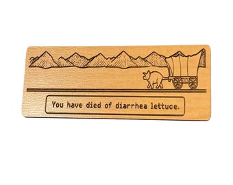 Diarrhea lettuce, Cyclospora, funny magnet, fridge magnet