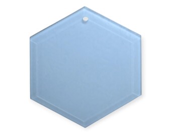 Hexagon frosted ornament, 3.625" x 4.125", laser blank, ornament