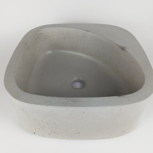 concrete bathroom sink - natural concrete color 1