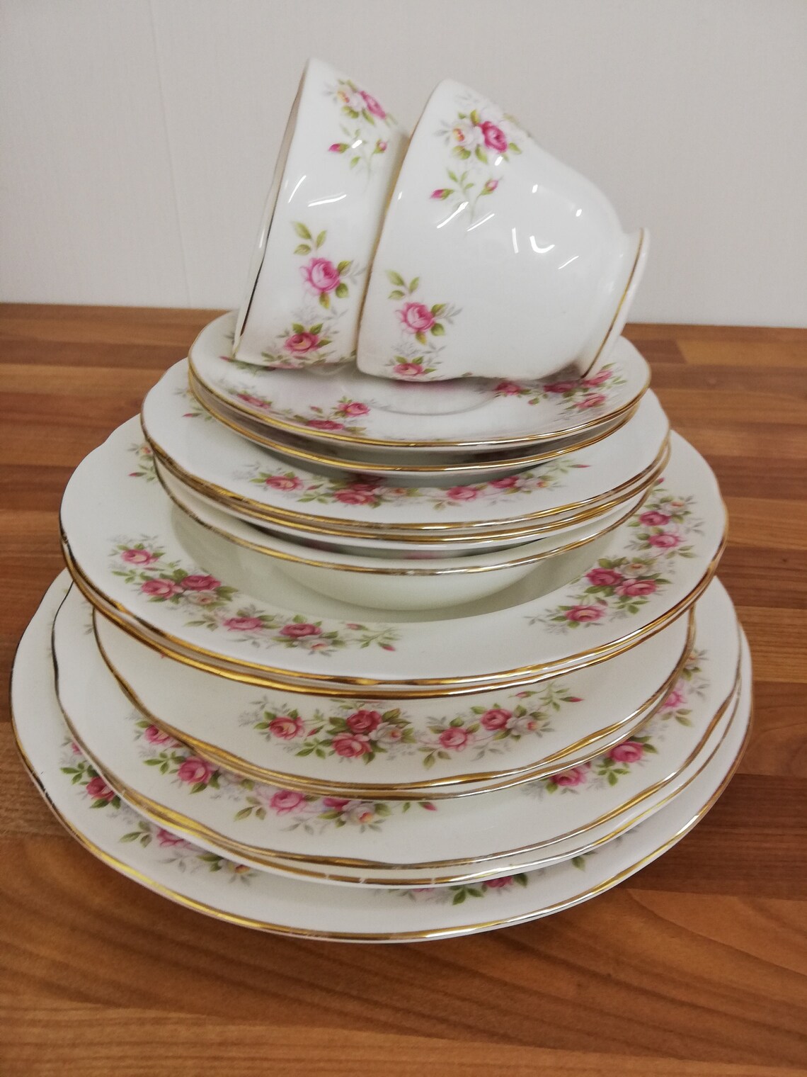 June Bouquet Pattern Dinner set by Duchess Fine Bone China Etsy