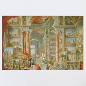 Fine Art Poster - Gallery View of Modern Rome Version Two By Giovanni Paolo Panini