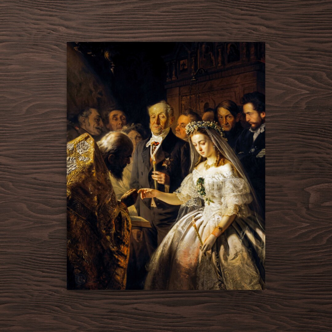 Realist Art Print The Unequal Marriage By Vasily Pukirev The 