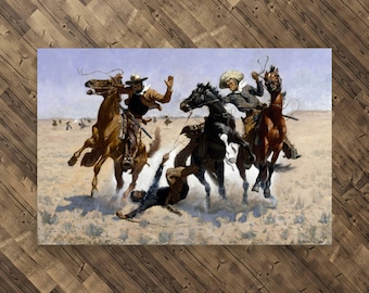 Ayudando a un camarada de Frederic Remington - Impresión de Frederic Remington - Impresión de arte occidental