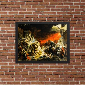 Framed Historical Art Print - The Last Day of Pompeii by Karl Bryullov