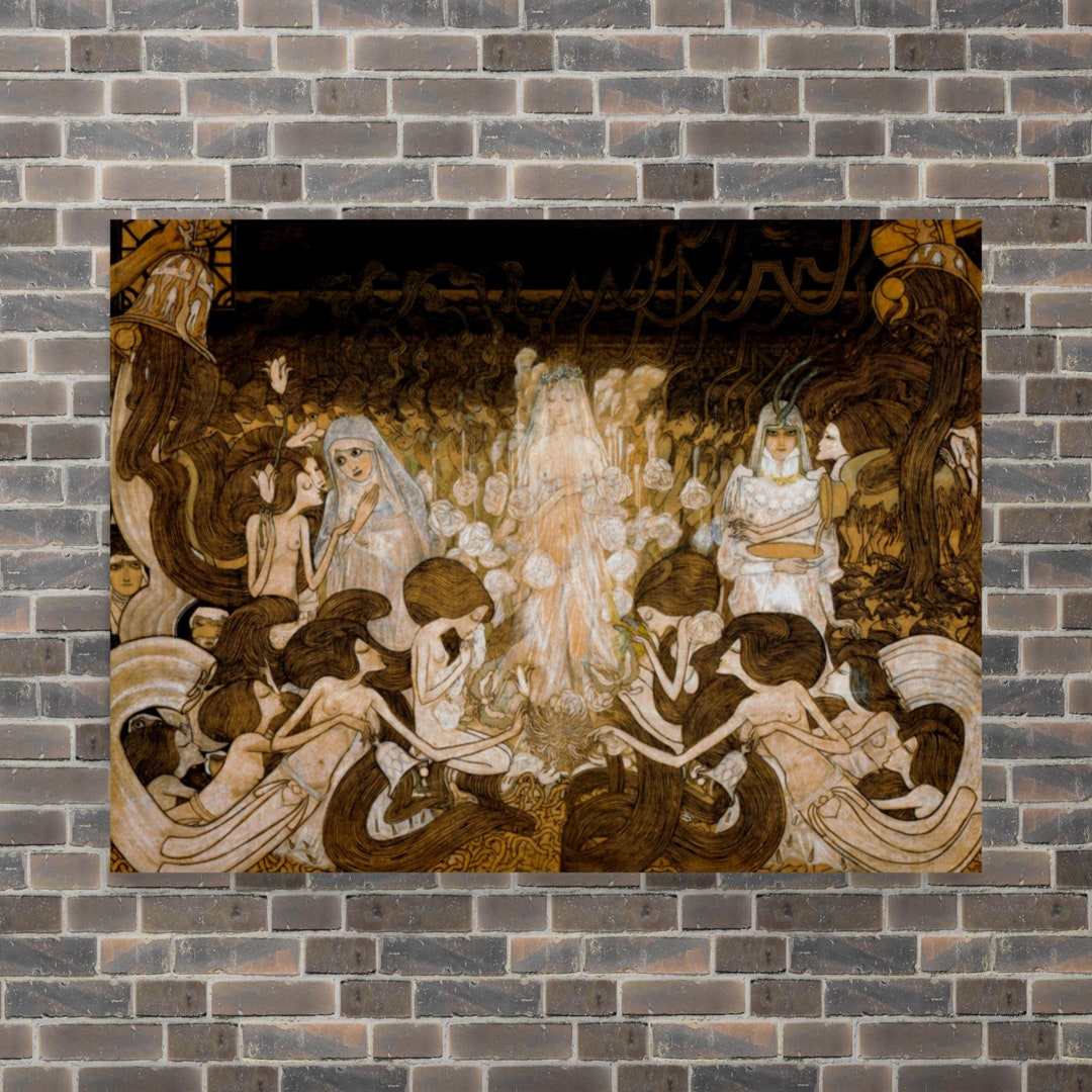 Jean Prouvé展（2009年）広島　 アートプリント 34/300 Symbolist Art Print - the Three Brides by Jan Toorop - Three