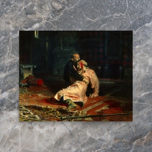 Ivan the Terrible and his Son by Ilya Repin - Ilya Repin Print - Ivan the Terrible and his Son Print