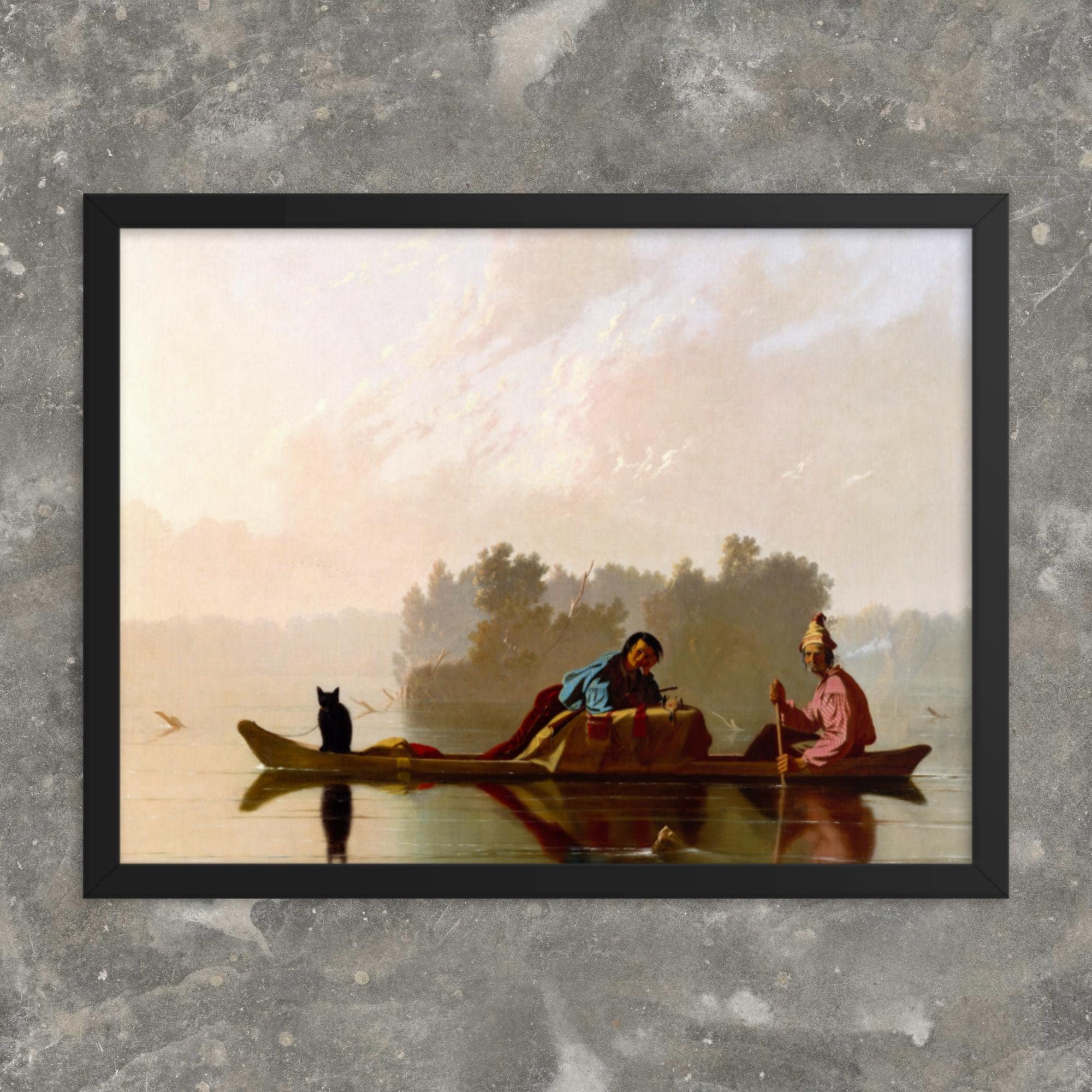 Fur Traders Descending the Missouri by George Caleb Bingham