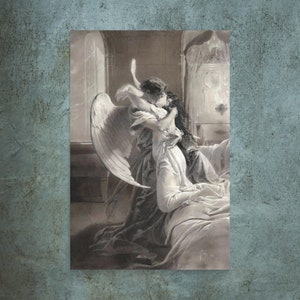 Impression mythologique - Rencontre romantique par Mihaly Zichy - Impression rencontre romantique - Impression Mihaly Zichy