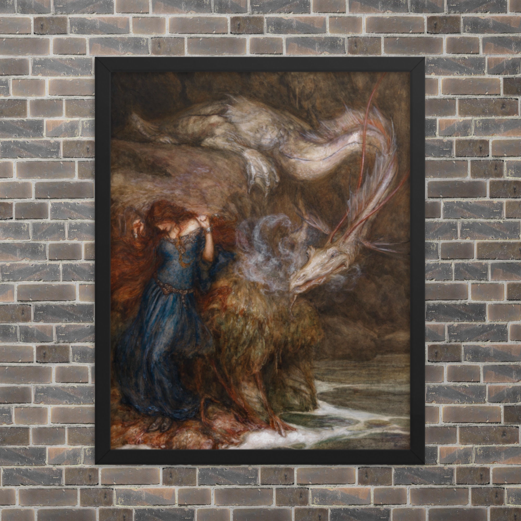 Framed Mythological Art Print - Andromeda by Arthur Rackham - Framed ...