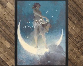 Spring Scattering Stars by Edwin Blashfield - Framed Spring Scattering Stars Print - Framed Edwin Blashfield Print