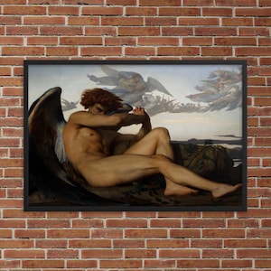 Framed Neoclassical Art Print - The Fallen Angel by Alexandre Cabanel - Framed Alexandre Cabanel Print - Framed Fallen Angel Print
