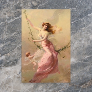 Romantic Art Print - The Swing by Edouard Bisson - Edouard Bisson Print - Edouard Bisson Poster - The Swing Print - The Swing Poster