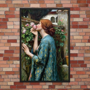 Framed Realist Art Print - The Soul of the Rose by John William Waterhouse - Framed John William Waterhouse Print