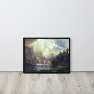 Framed Landscape Art Print - Sierra Nevada by Albert Bierstadt
