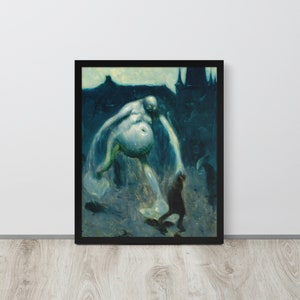 Framed Symbolic Art Print - Downpour by Richard Teschner