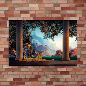 Stampa d&#39;arte neoclassica - Daybreak di Maxfield Parrish - Maxfield Parrish Print - Maxfield Parrish Poster - Daybreak Print - Daybreak Poster