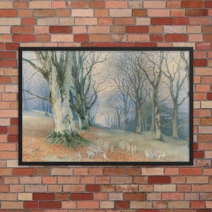 Fairies and Squirrels in a Forest by Richard Doyle - Framed Richard Doyle Print