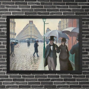Paris Street; Rainy Day by Gustave Caillebotte Framed Print - Paris Street; Rainy Day Framed Print - Gustave Caillebotte Framed Print