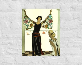 Póster Art Déco - ¡Mira mis alas! por George Barbier - Impresión de George Barbier - Cartel de George Barbier - Mira mis alas Impresión