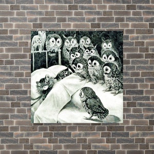 Animal Art Print Cats Nightmare by Louis Wain Cats Nightmare Print Cats Nightmare Poster Louis Wain Print Louis Wain Poster image 2