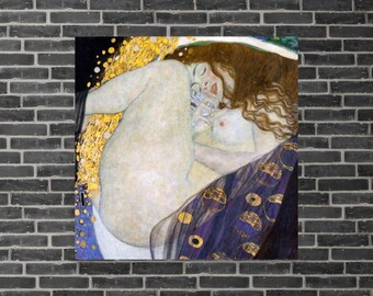 Impresión de arte mitológico - Danae de Gustav Klimt - Impresión de Gustav Klimt - Cartel de Gustav Klimt - Impresión de Danae - Cartel de Danae