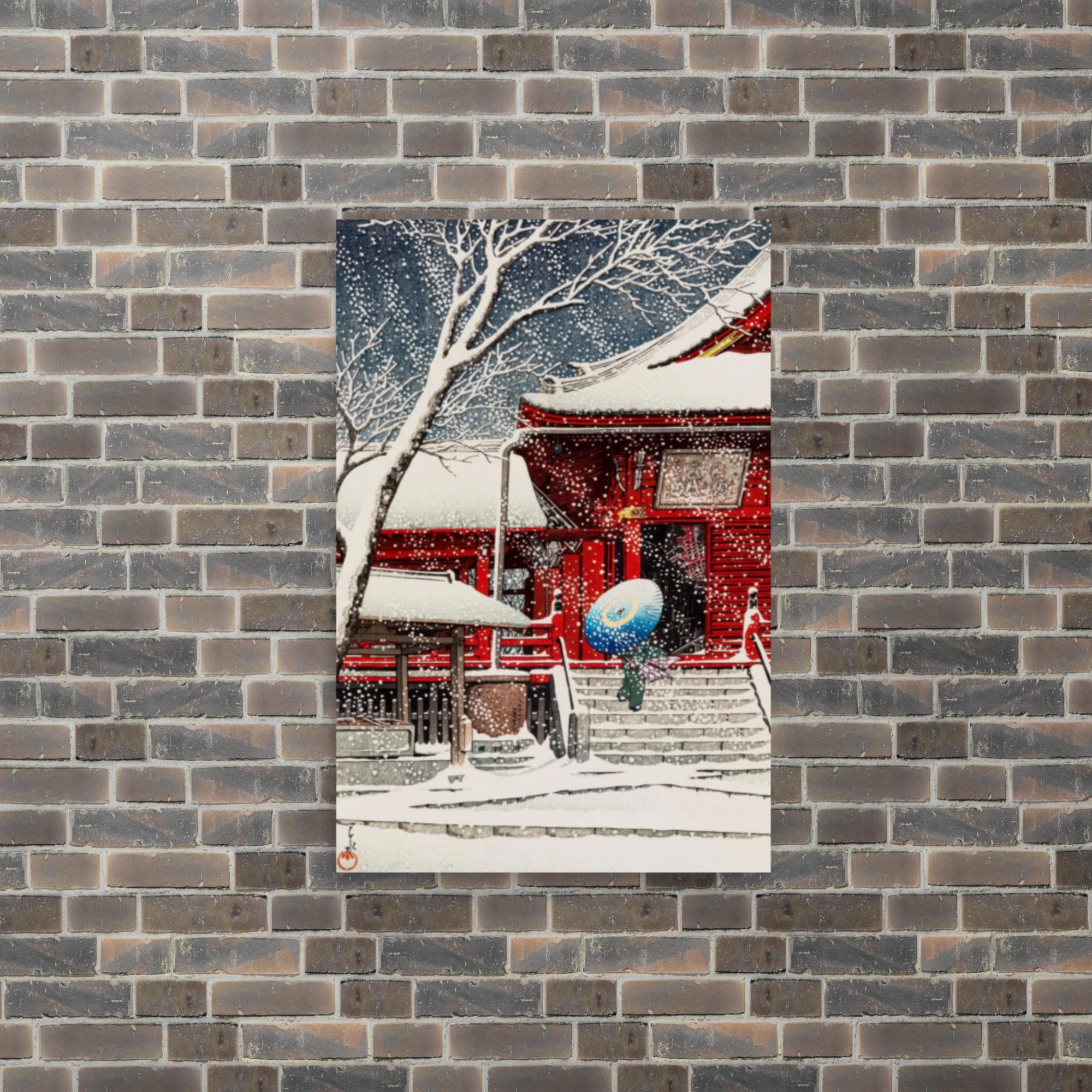川瀬巴水版画「清水堂の雪」 - 川瀬巴水版画「清水堂の雪」 - Etsy 日本