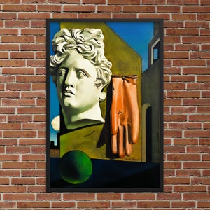 Framed Surrealism Print - The Song Of Love by Giorgio De Chirico - Framed Giorgio de Chirico Print - Framed Song of Love Print
