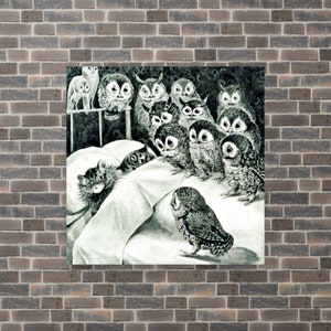 Animal Art Print Cats Nightmare by Louis Wain Cats Nightmare Print Cats Nightmare Poster Louis Wain Print Louis Wain Poster image 4