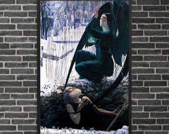 カルロス・シュヴァーベ：墓掘り人の死（1895年）キャンバスギャラリー