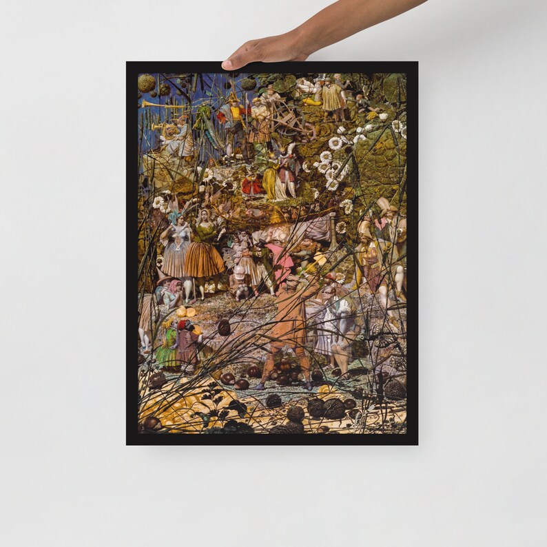 Framed Mythological Art Print - The Fairy Feller's Master Stroke by Richard Dadd