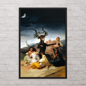 Framed Mythological Print - The Sabbath of Witches by Francisco de Goya - Framed Sabbath of Witches Print - Framed Francisco de Goya Print